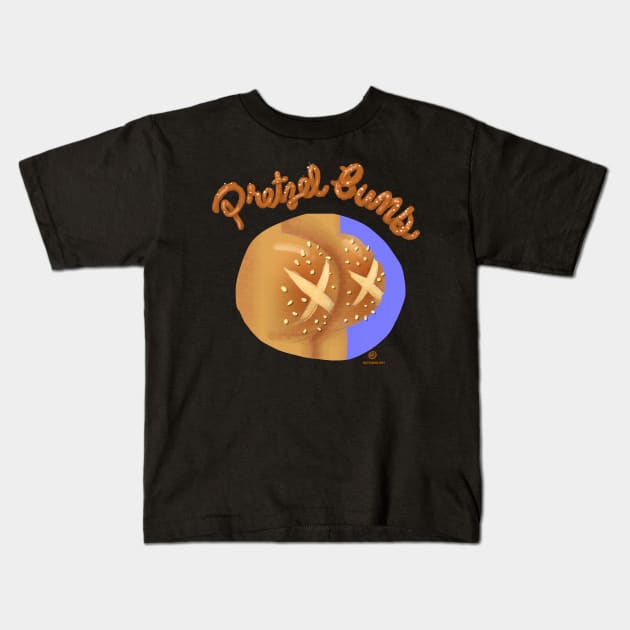 Pretzel Buns Kids T-Shirt by natebear